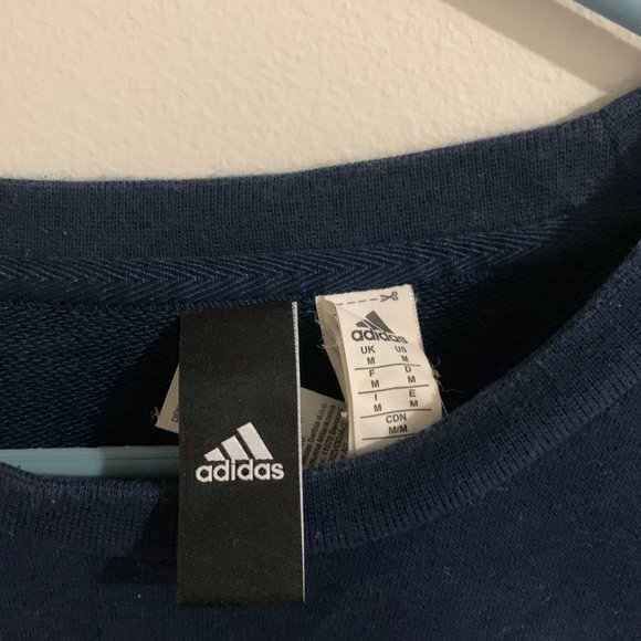 Adidas Navy Blue Pullover Crewneck size M - Picture 3 of 3
